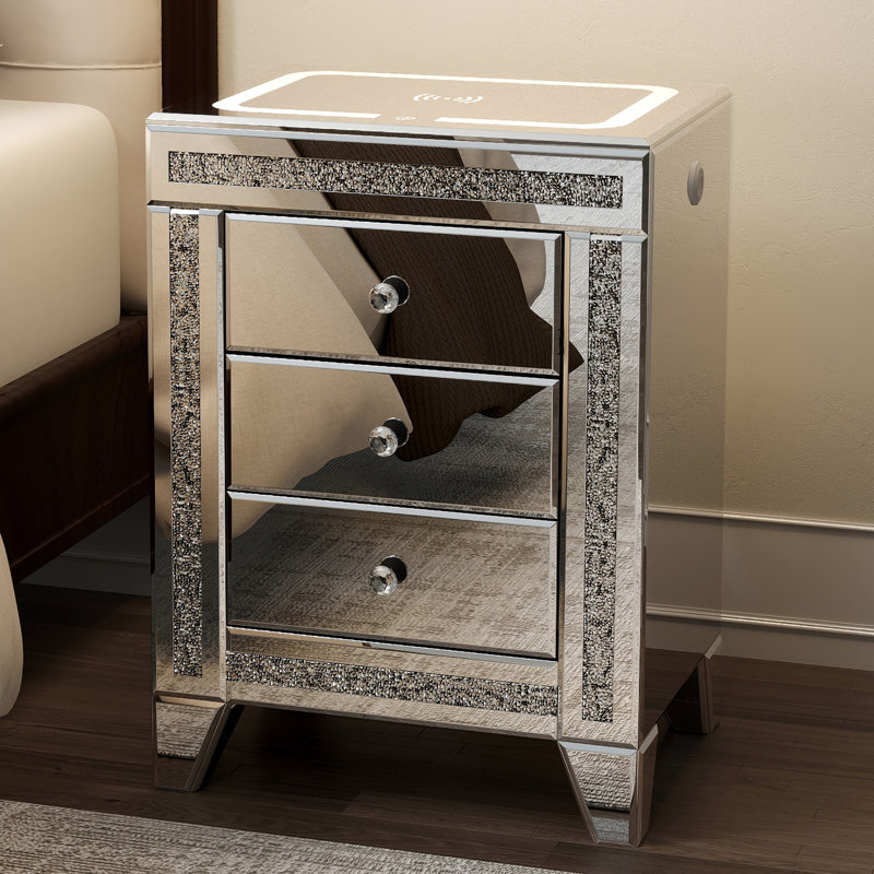 Costway 1-Drawer Black Nightstand End Table Storage 18 In. L X 15 In. W X 23.0 In. H QD-53G36MW
